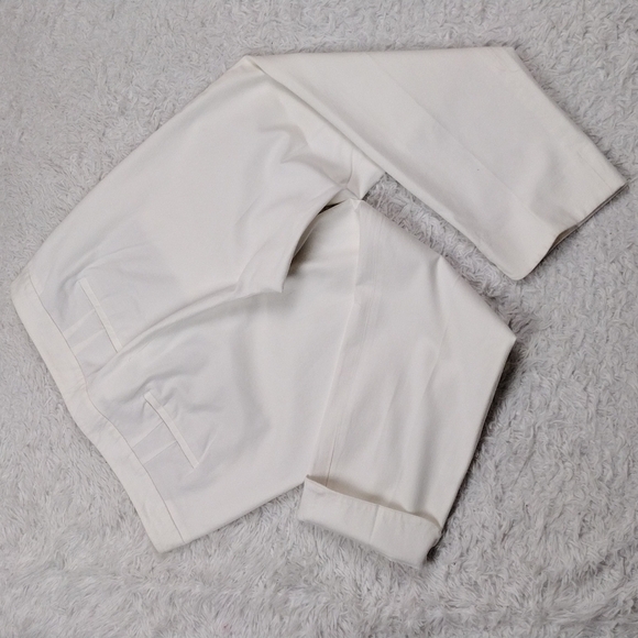 Talbots Chatham Ankle Petite White High Rise Straight Leg Casual Pants - Picture 14 of 14